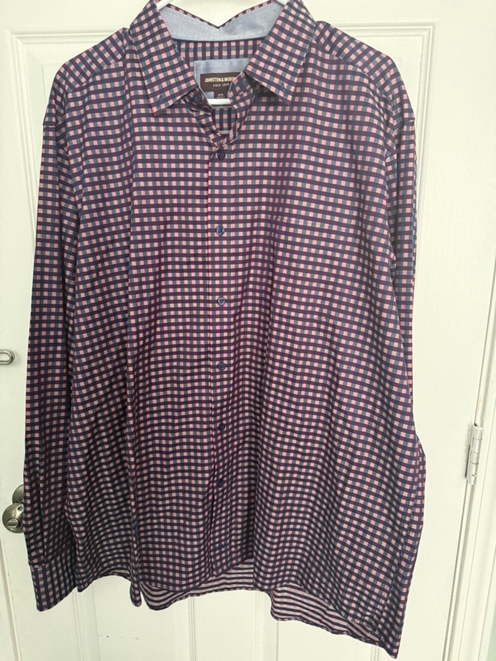 Johnston & Murphy Purple and Pink Gingham Button-Down Shirt - Picture 5 of 6